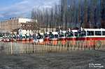 Les 20 voitures (scolaires, spéciaux et réserves) garées au dépôt provisoire de Gorge de Loup en décembre 1978<br><i>On voit 6 PH100, 9 SC10L (ex 58), 3 PR100B et 2 SC10U TLS</i>